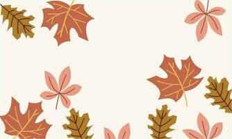 mão desenhado outono folhas fundo logotipo vetor