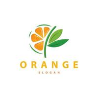 laranja fatia fruta logotipo, fresco suco fruta Projeto símbolo modelo vetor ilustração