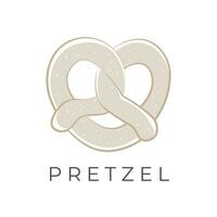 elegante pretzel simples ilustração logotipo vetor