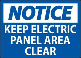 aviso prévio placa manter elétrico painel área Claro vetor