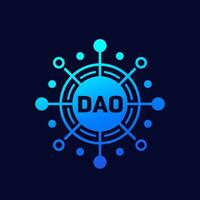 dao, descentralizado Autônomo organização vetor ícone