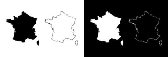 França mapa vetor. vetor