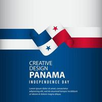 Dia independente do Panamá pôster modelo de vetor ilustração design criativo