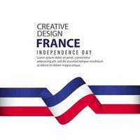 modelo de vetor de ilustração de cartaz de dia independente da França