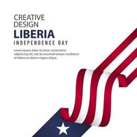 modelo de vetor de ilustração de cartaz de dia independente da Libéria