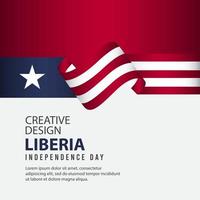 modelo de vetor de ilustração de cartaz de dia independente da Libéria