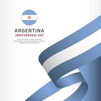 celebração do dia da independência da argentina vetor