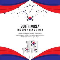 Coréia do Sul celebração do dia da independência modelo de vetor ilustração design criativo