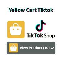 ícone amarelo carrinho dentro a tiktok vídeo vetor