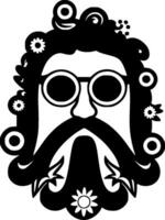 hippie - Alto qualidade vetor logotipo - vetor ilustração ideal para camiseta gráfico