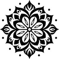 mandala - Preto e branco isolado ícone - vetor ilustração