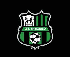nos sassuolo calcio clube símbolo logotipo serie uma futebol calcio Itália abstrato Projeto vetor ilustração com Preto fundo