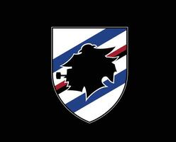 uc sampdoria clube símbolo logotipo serie uma futebol calcio Itália abstrato Projeto vetor ilustração com Preto fundo