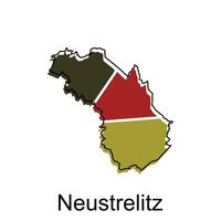 vetor mapa do neustrelitz moderno contorno, Alto detalhado vetor ilustração Projeto modelo, adequado para seu companhia