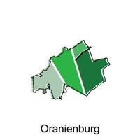 vetor mapa do oranienburg moderno contorno, Alto detalhado vetor ilustração Projeto modelo, adequado para seu companhia