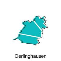 vetor mapa do oerlinghausen moderno contorno, Alto detalhado vetor ilustração Projeto modelo, adequado para seu companhia