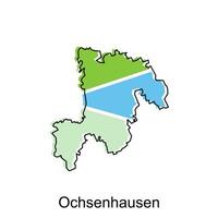 ochsenhausen mapa. vetor mapa do a alemão país. fronteiras do para seu infográfico. vetor ilustração Projeto modelo