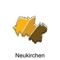 neukirchen mapa. vetor mapa do a alemão país. fronteiras do para seu infográfico. vetor ilustração Projeto modelo