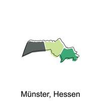 mapa do monstro, Hessen vetor ilustração Projeto modelo, adequado para seu companhia