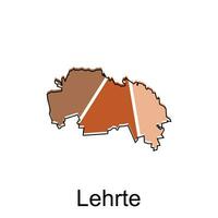 mapa do lehrte vetor ilustração Projeto modelo, adequado para seu companhia