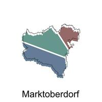 mapa do marktoberdorf projeto, mundo mapa país vetor ilustração modelo