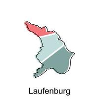 mapa do Laufenburg projeto, mundo mapa país vetor ilustração modelo