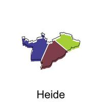 heide cidade mapa ilustração. simplificado mapa do Alemanha país vetor Projeto modelo