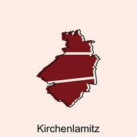 kirchenlamitz cidade mapa ilustração. simplificado mapa do Alemanha país vetor Projeto modelo
