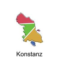 Konstanz cidade mapa ilustração. simplificado mapa do Alemanha país vetor Projeto modelo