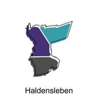 vetor mapa do haldensleben. fronteiras do para seu infográfico. vetor ilustração Projeto modelo