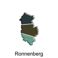 mapa do ronnenberg moderno com esboço estilo vetor projeto, mundo mapa internacional vetor modelo
