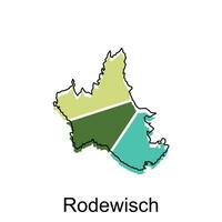 mapa cidade do rodewisch ilustração Projeto modelo em branco fundo, adequado para seu companhia vetor