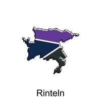 mapa do rinteln moderno com esboço estilo vetor projeto, mundo mapa internacional vetor modelo