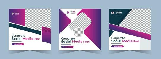 digital o negócio marketing bandeira para quadrado social meios de comunicação Instagram postar modelo vetor