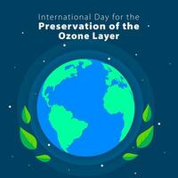 internacional dia do preservação do a ozônio camada, setembro 16º. mundo ozônio dia conceito Projeto. vetor ilustração