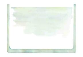 mão desenhado aguarela aquário vidro aquário cubóide quadro, Armação preenchidas com água. marinho passatempo ilustração. isolado objeto em branco fundo. Projeto para lojas, folheto, imprimir, cartão, parede arte, têxtil vetor