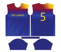 Srilanka Grilo equipe Esportes criança Projeto ou sri lankan Grilo jérsei Projeto vetor