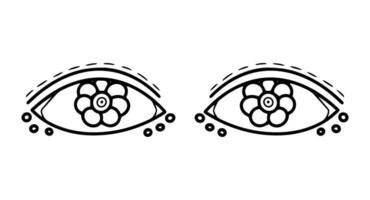 místico olhos. rabisco olhos coleção. mão desenhado desenho animado. vetor ilustração isolado em branco.