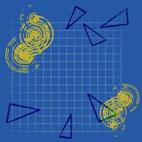 risógrafo Projeto. geométrico e abstrato objetos com riso impressão efeito. vetor. vetor