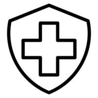 ícone de linha de seguro médico vetor
