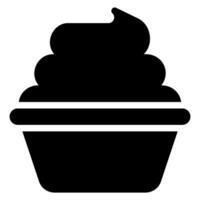 ícone de glifo de iogurte vetor