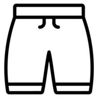 ícone de linha de shorts vetor