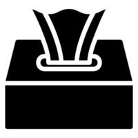 ícone de glifo da caixa de lenços de papel vetor
