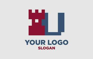 carta você reino digital estilo vetor logotipo Projeto