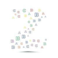 alfabeto logotipo Projeto modelo com abc cartas vetor