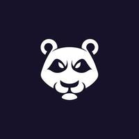 logotipo simples de cabeça de panda fofo vetor