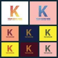 k carta logotipo ou k texto logotipo e k palavra logotipo Projeto. vetor