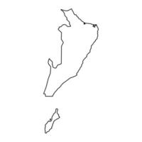 cinza sharqiyah sul governadoria mapa, administrativo divisão do Omã. vetor ilustração.