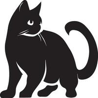 gato vetor silhueta ilustração Preto cor