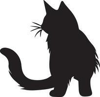 gato vetor silhueta ilustração Preto cor